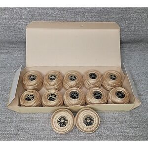DMC Cotton Perle Thread Lot of 12 Size 8 Made in France 10g Sandy 738 Light Tan